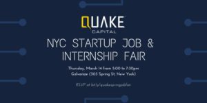 NYC Startup Job & Internship Fair @ Galvanize - New York  303 Spring Street  New York, NY 10013  United States |  |  | 