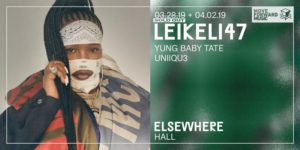 Leikeli47 @ Elsewhere (Hall) PopGun + Move Forward Present 16+ @ Elsewhere (Hall)  599 Johnson Avenue  Brooklyn, NY 11237  United States |  |  | 