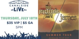 Canalside Live Series: The Psychedelic Furs and James @ Canalside Hanover Street Buffalo, NY 14202 United States